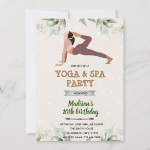 Yoga- och spa-inbjudan inbjudningar