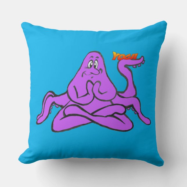 Yoga Octopus Namaste Cust. Dekorativ kudde (Framsida)