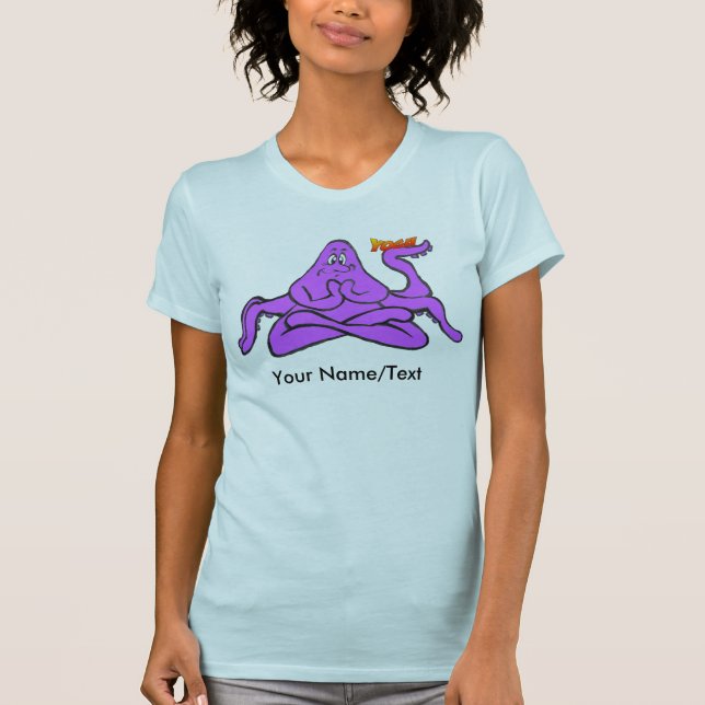 Yoga Octopus Womens Apparel T-Shirt (Framsida)