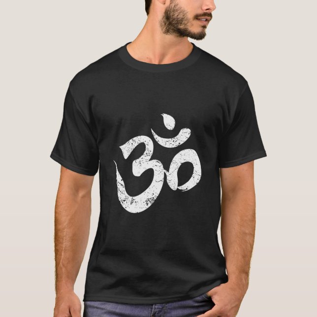 Yoga Om Andlig Symbol Aum Meditation Ohm T Shirt (Framsida)