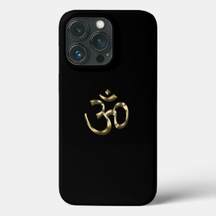 Yoga, Om Aum-ikon, hinduistisk symbol, svart guld