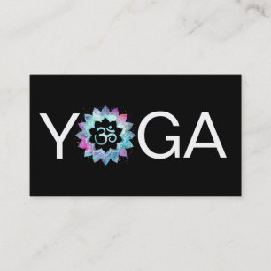 *~* Yoga OM Aum Lotus Lärare Mandala Visitkort
