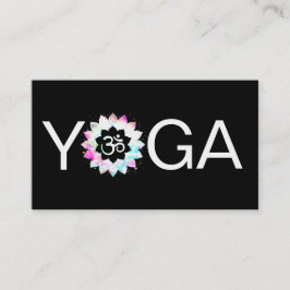 *~* Yoga OM Aum Teacher Instruktör Mandala Lotus Visitkort