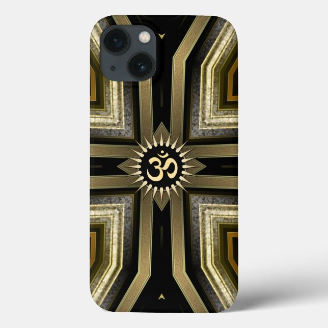 Yoga OM Black Guld iPhone 6 Fodral (Baksida)