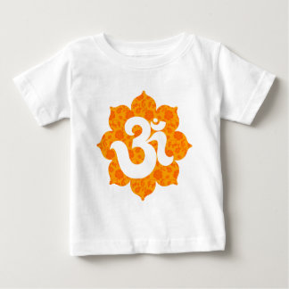 Yoga Om i lotusblommaorange T-shirt