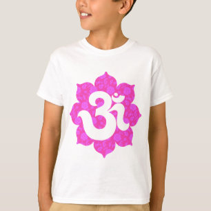 Yoga Om i lotusblommarosor Tee Shirt