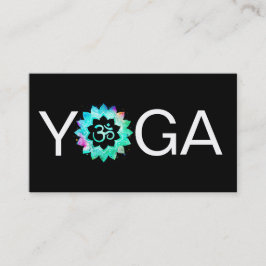 *~* Yoga OM Lärarinstruktör Aum Lotus Mandala Visitkort