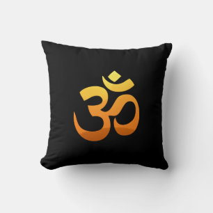 Yoga Om Mantra Symbol Asana Slappna av Meditation Kudde