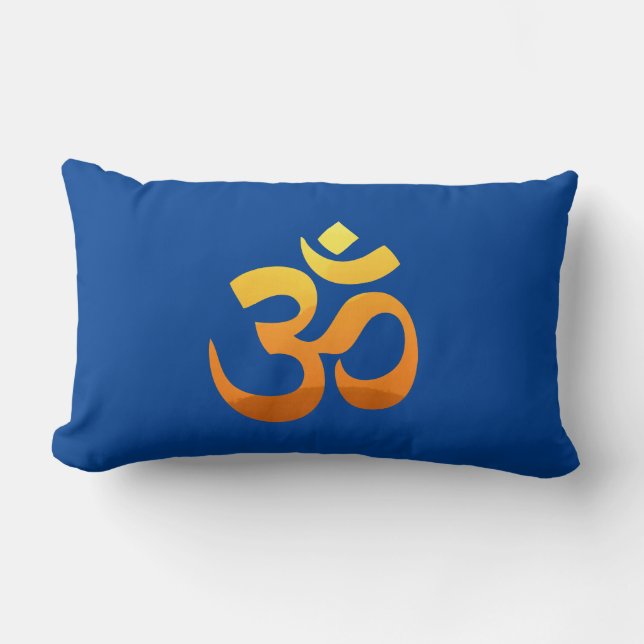 Yoga Om Mantra Symbol Asana Slappna av Meditation Lumbarkudde (Framsida)