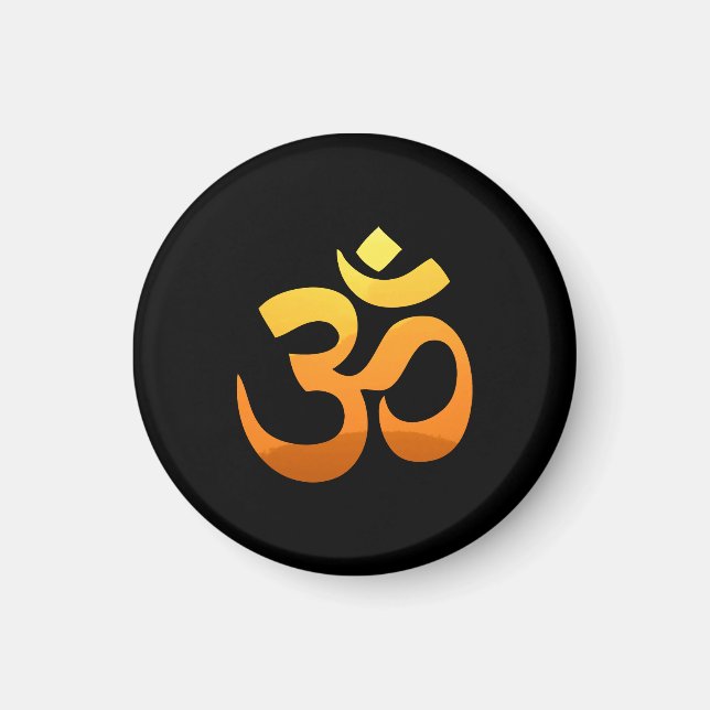 Yoga Om Mantra Symbol Asana Slappna av Meditation Magnet (Framsidan)
