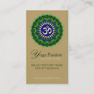 Yoga Om Organic New Age Affärskorts Visitkort