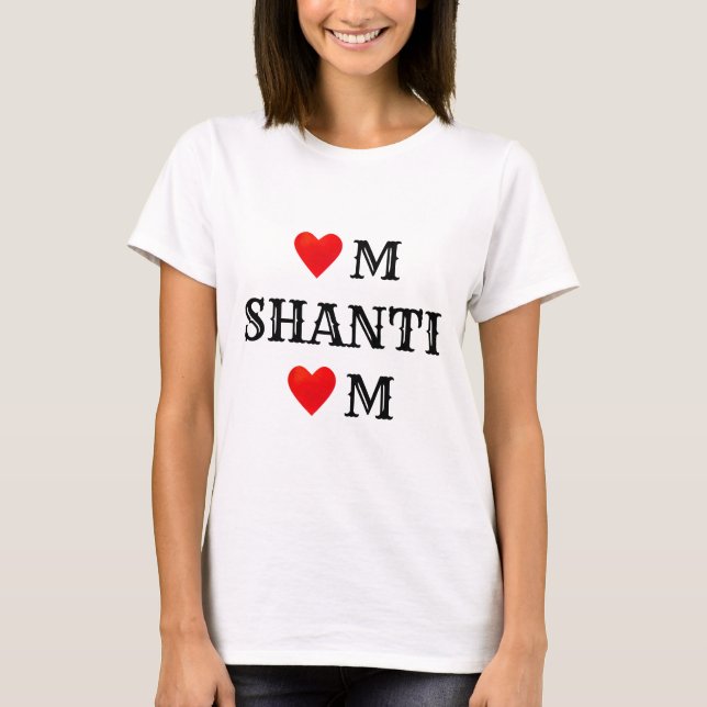 Yoga Om Shanti Om T Shirt (Framsida)