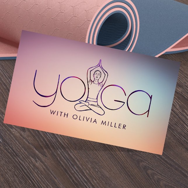Yoga Ord Art - illustration av Hand plockade Visitkort (Skapare uppladdad)