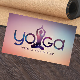 Yoga Ord Art - Minimal illustration av Coolan Visitkort