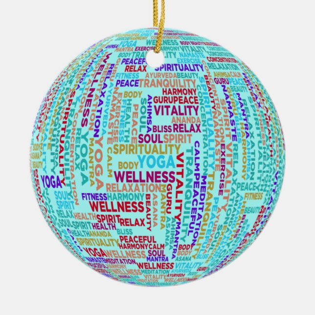 Yoga Ord Cloud Ceramic Ornament (Framsidan)