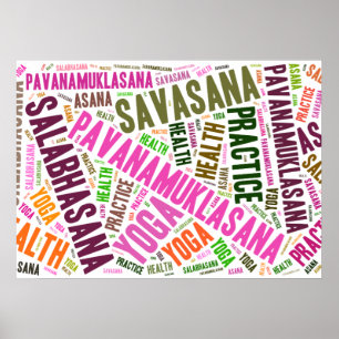 Yoga ord design poster