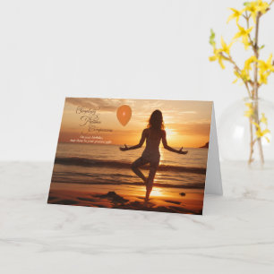 Yoga på Beach Birthday Kort