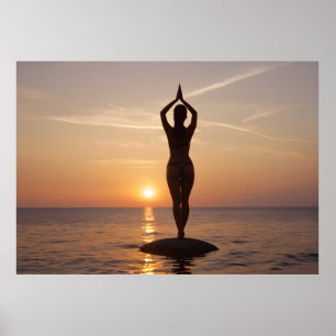 Yoga på stranden poster