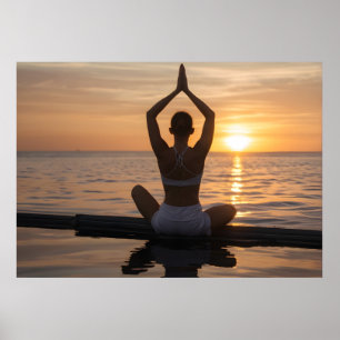 Yoga på stranden poster