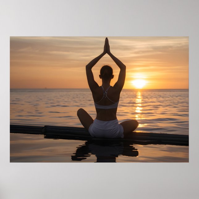 Yoga på stranden poster (Framsidan)