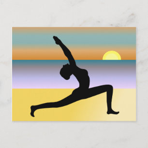 Yoga på visitkortet vykort