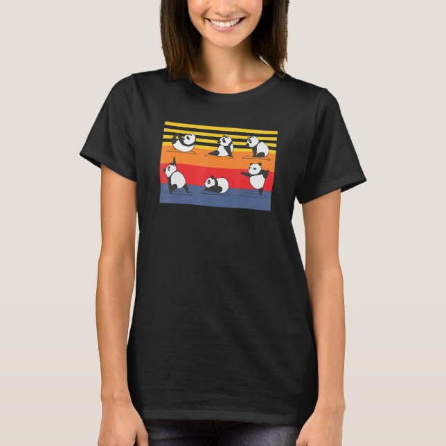 Yoga Panda Bear Zoo Animal Workout T Shirt (Framsida)