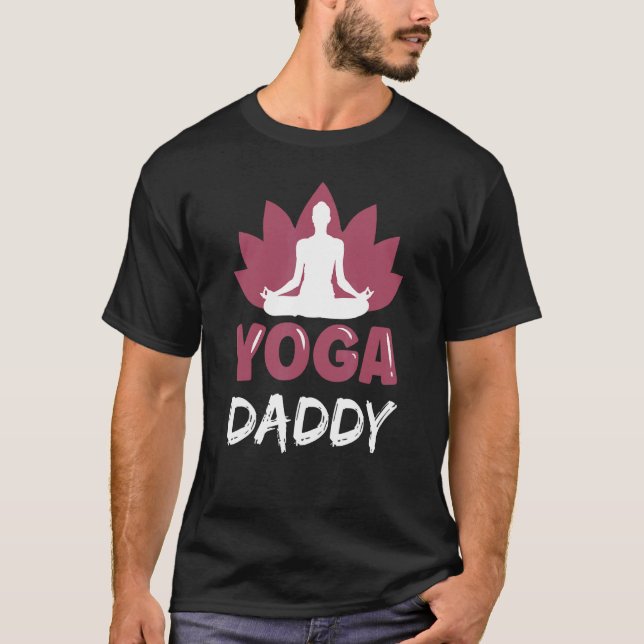 Yoga Pappa Cute Meditation Hobby Pappa Far Pappa T Shirt (Framsida)