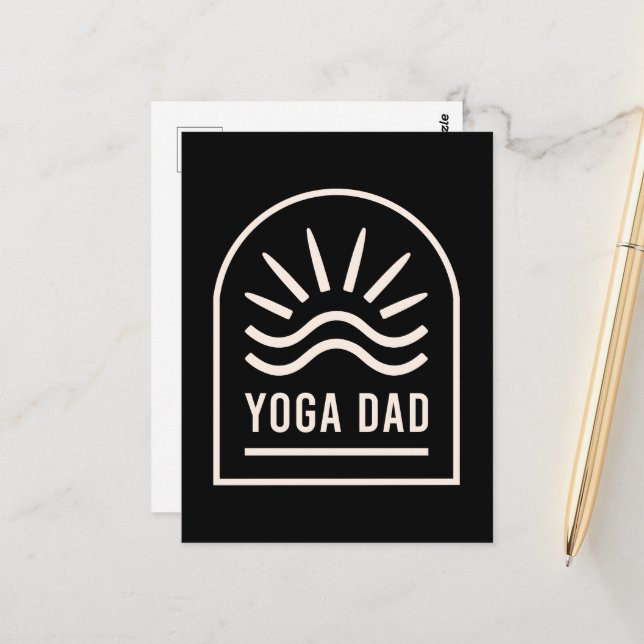 Yoga pappa Fars dag Vykort (Fram/Back In Situ)