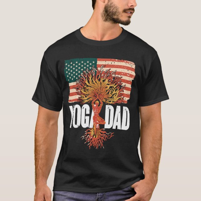 Yoga Pappa Spirituality Meditation Yoga 5 T Shirt (Framsida)