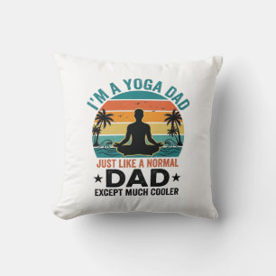 Yoga Pappa Vintage Solnedgång Rolig Fader Tröja De Kudde