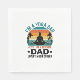 Yoga Pappa Vintage Solnedgång Rolig Fader Tröja De Pappersservett