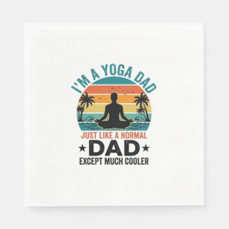 Yoga Pappa Vintage Solnedgång Rolig Fader Tröja De Pappersservett