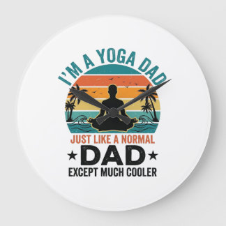 Yoga Pappa Vintage Solnedgång Rolig Fader Tröja De Stor Klocka