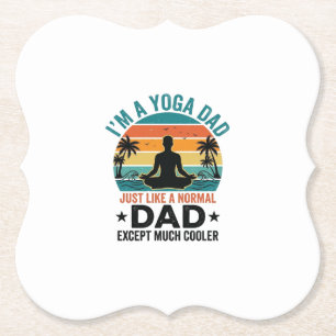 Yoga Pappa Vintage Solnedgång Rolig Fader Tröja De Underlägg Papper