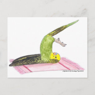 Yoga Parakeet Plow pose Vykort