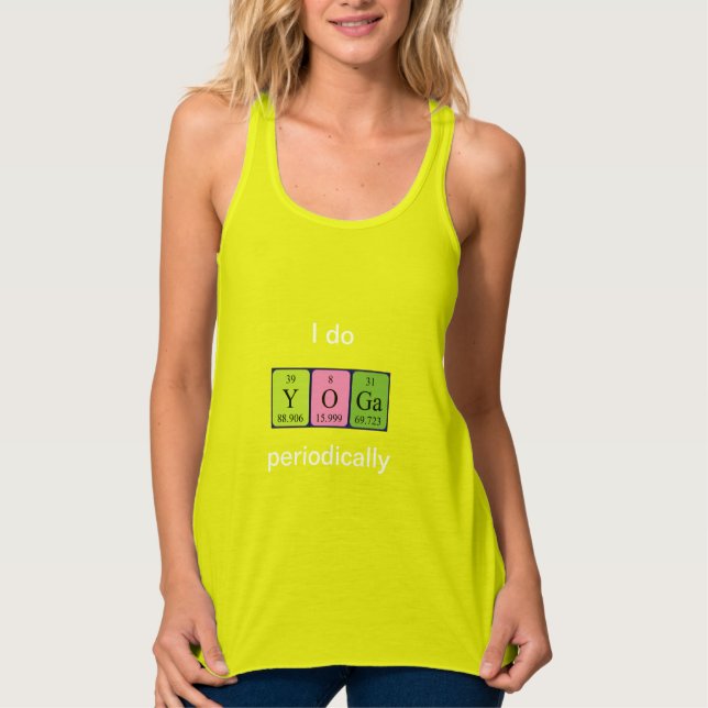 Yoga Perioga bord ord shirt 4 Linne Med Racerback (Framsida)