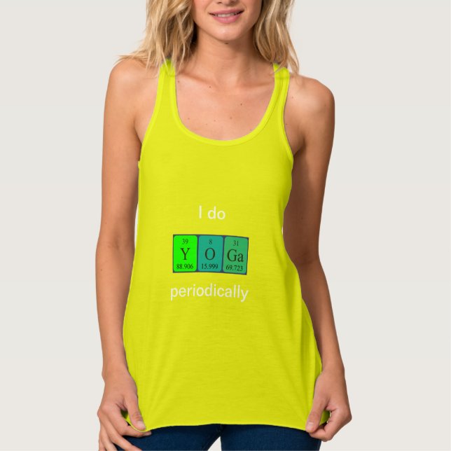 Yoga Perioga bord ord shirt 5 Linne Med Racerback (Framsida)
