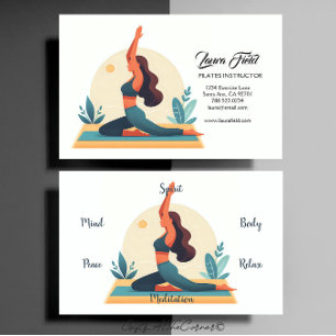 Yoga Pilates Instruktör Visitkort