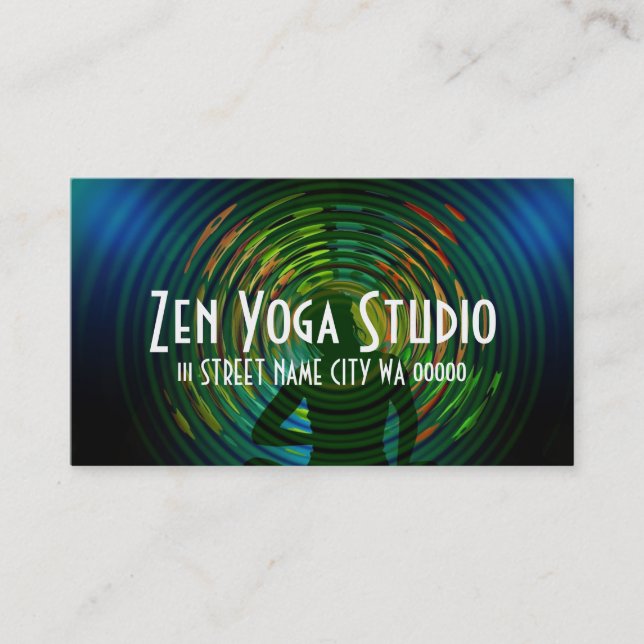 Yoga Pilates Studio Klasser Instruktör Visitkort (Framsida)