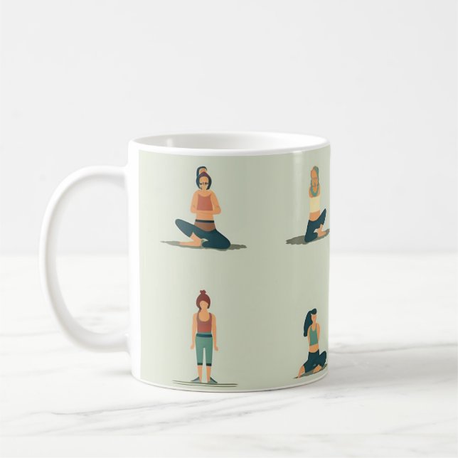 Yoga, pilates, tema kaffemugg (Vänster)