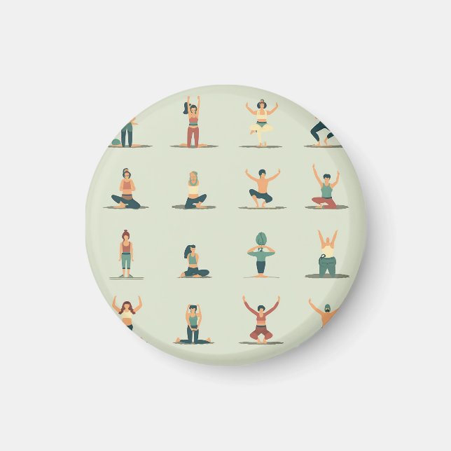 Yoga, pilates, tematisk märke magnet (Framsidan)