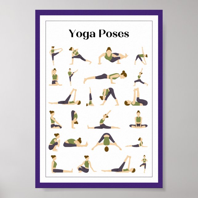 Yoga Plocka a Pose Brain Break Poster (Blue) (Framsidan)