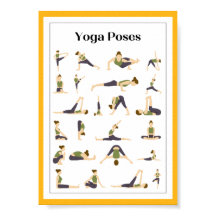 Yoga Plocka a Pose Brain Break Poster (Gult)