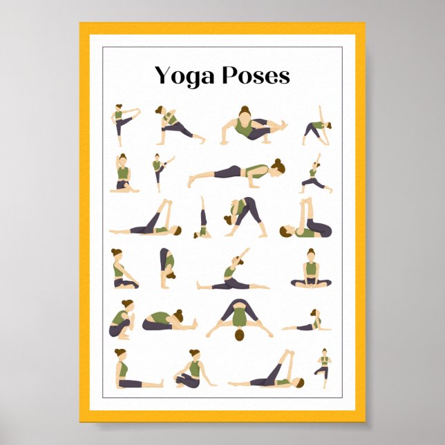 Yoga Plocka a Pose Brain Break Poster (Gult) (Framsidan)