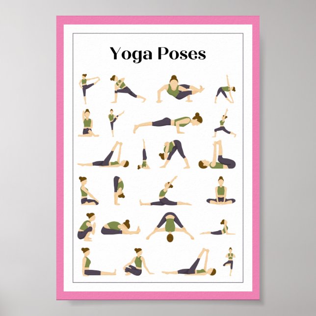 Yoga Plocka a Pose Brain Break Poster (Rosa) (Framsidan)