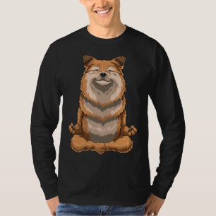 Yoga Pommern Hund T Shirt