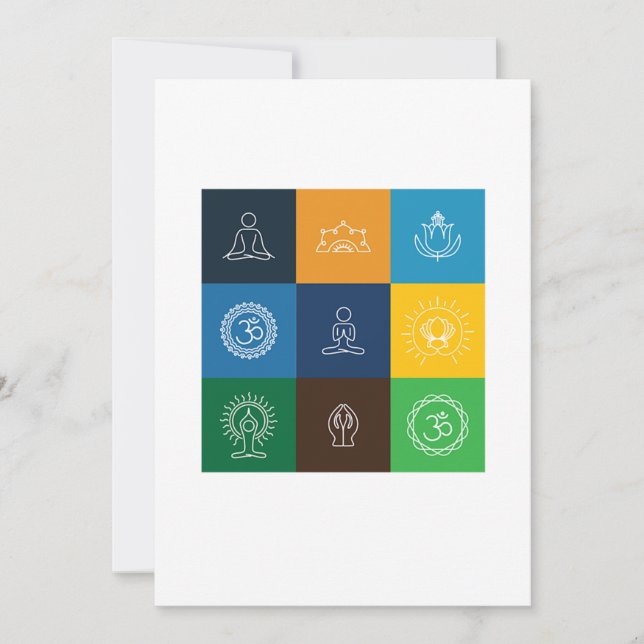 Yoga Pop Art Zen Meditation Asana Buddhism Yogi Gi Inbjudningar (Framsida)