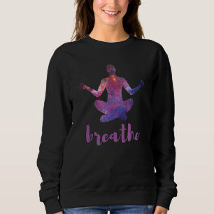 Yoga Pose Bra Vibe Andlig Meditation Galaxy Ar T Shirt