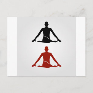Yoga pose-Cow ansikte gomukhasana Vykort