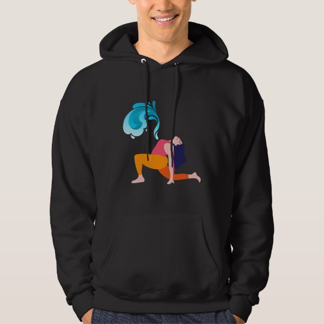 Yoga Pose Design Hoodie (Framsida)